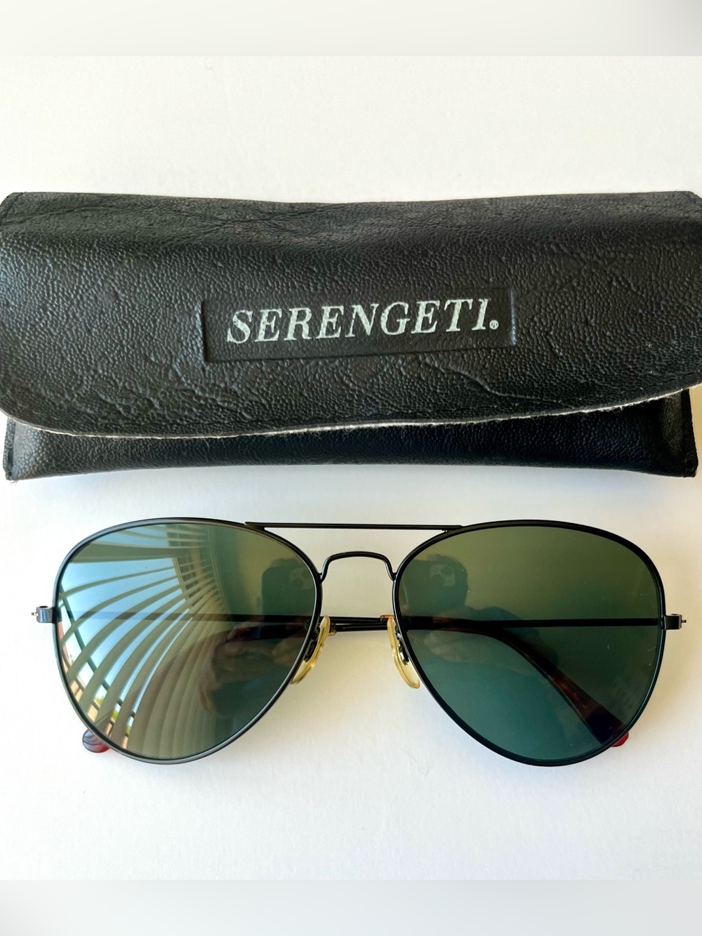Serengeti Sunglasses and case.